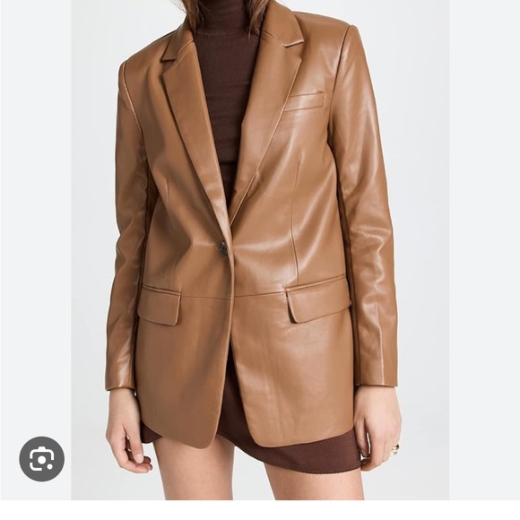 FAUX LEATHER BLAZER - Picture 2 of 4